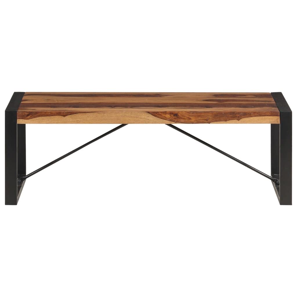 Rustic Wooden Coffee Table with Metal Frame D887