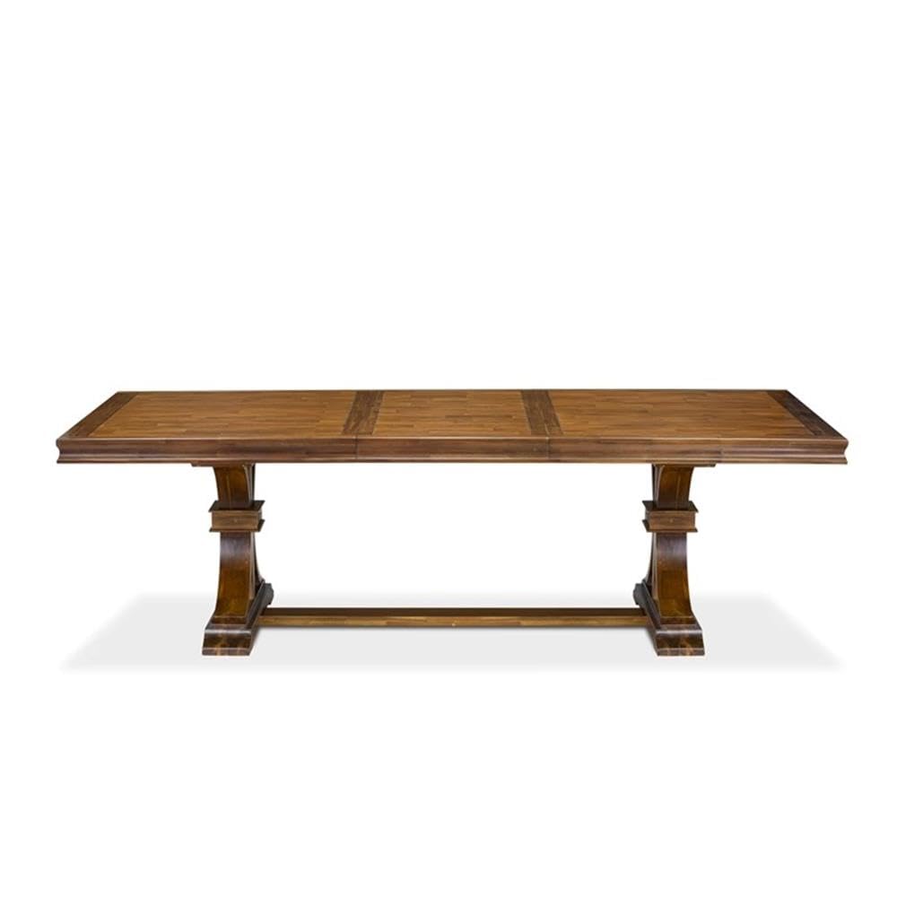 9-Piece Walnut Acacia Wood Dining Set with Leaf H5822