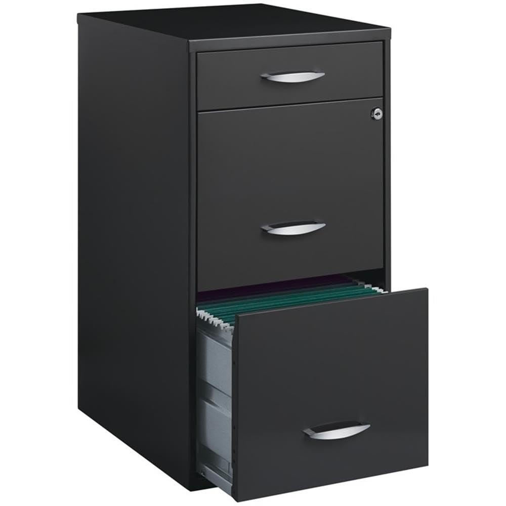 Charcoal Metal 3 Drawer Vertical Filing Cabinet B34912