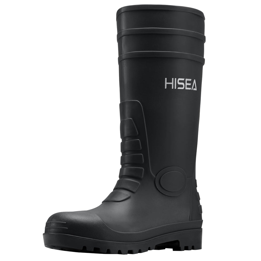 Men's Steel-Toe Waterproof Rubber Rain Boots G1387