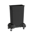 23 Gallon Black Trash Can with Dolly N789