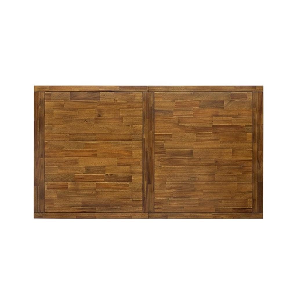 9-Piece Walnut Acacia Wood Dining Set with Leaf H5822