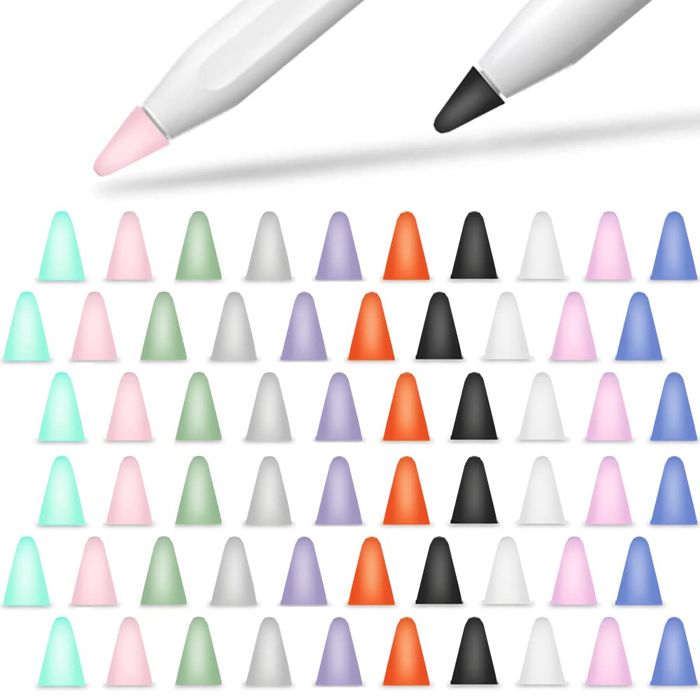 Silicone Pencil Tips Cover 60 PCS 10 Colors J960892