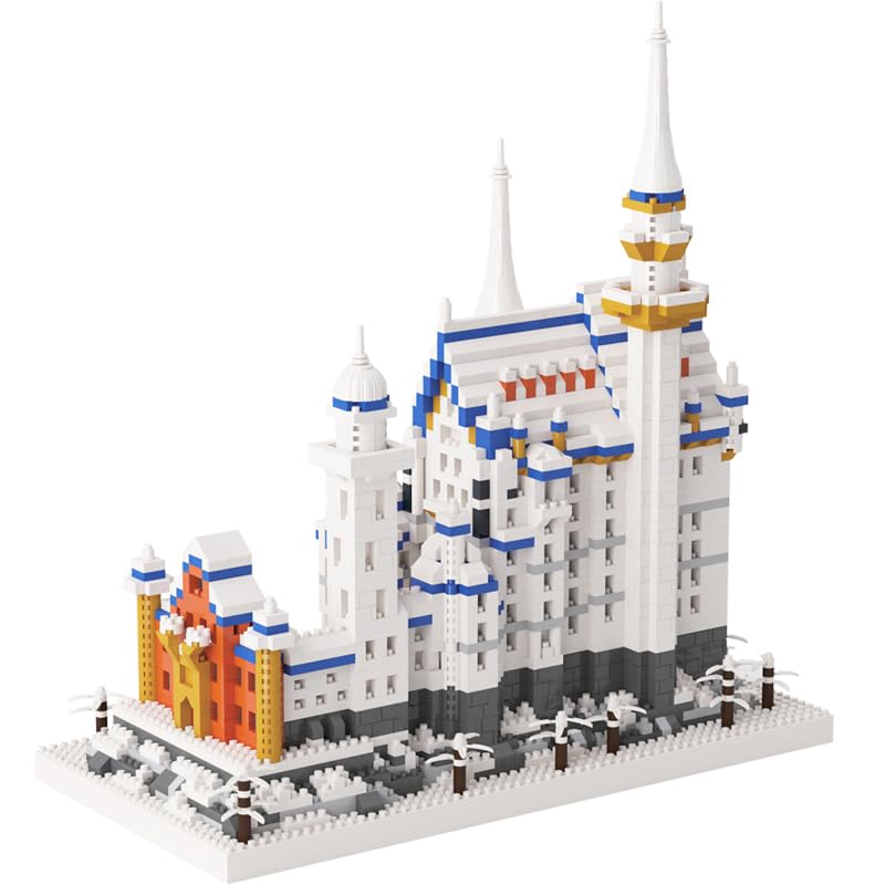 2801Pcs Swan Castle Architecture Micro Building Bricks Model Kit W805741