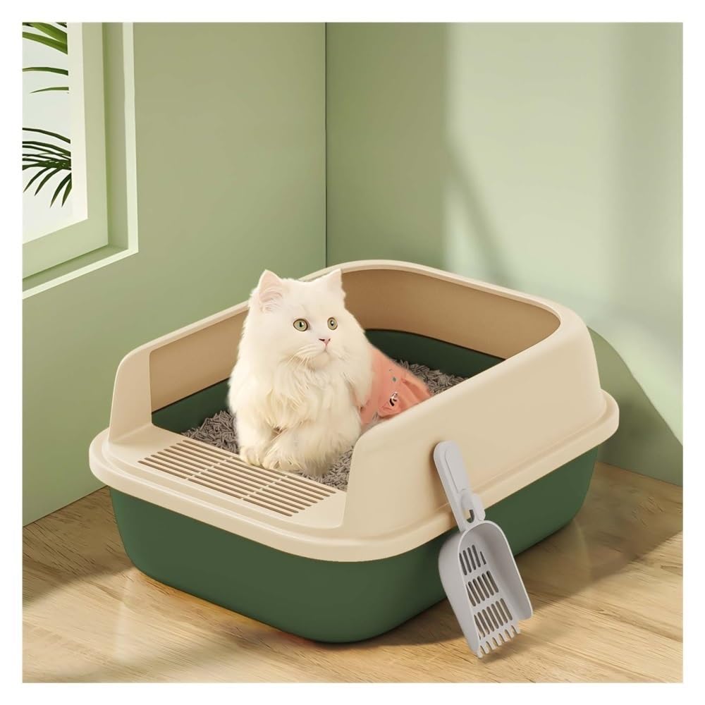 Semi-Open Cat Litter Box with High Sides C374139
