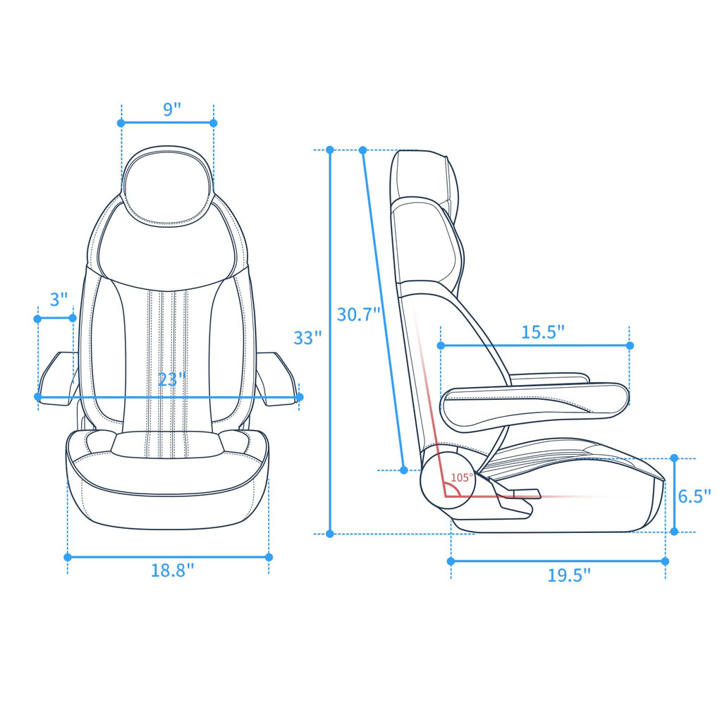 Luxury Pontoon Captains Chair Boat Seat Z7521