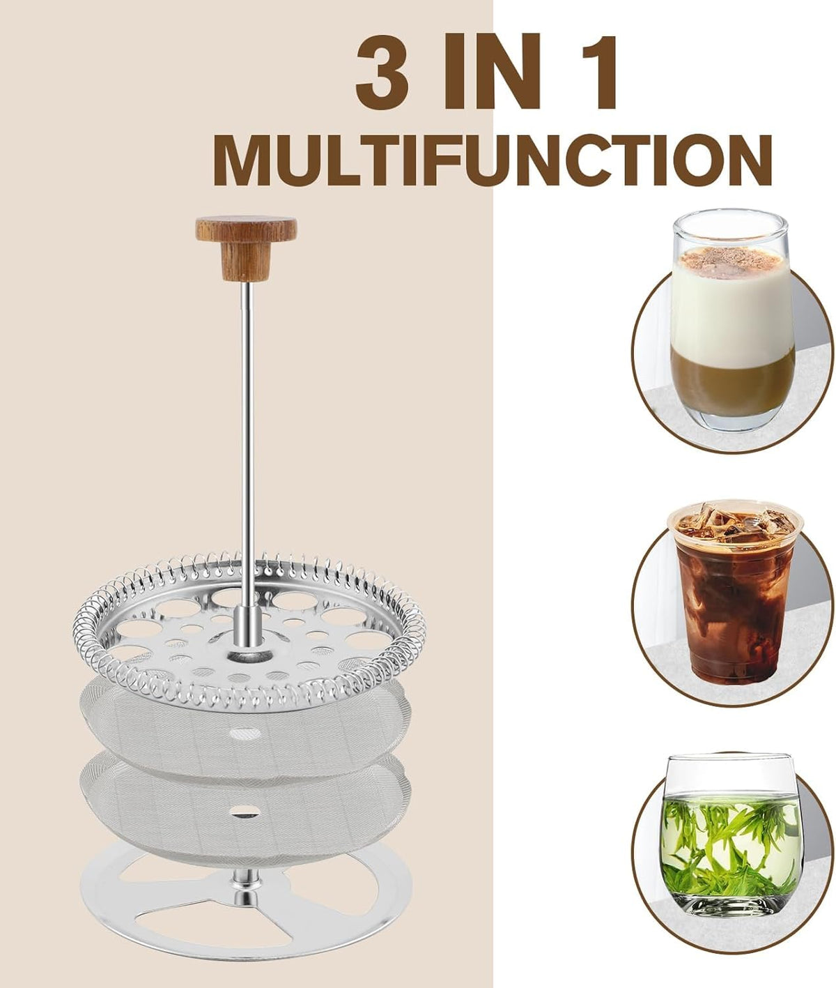34oz Stainless Steel French Press Coffee Maker A20573