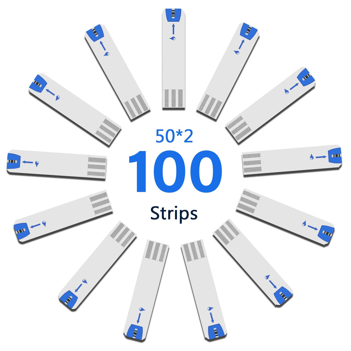 Glucose Test Strips 100 Count No Coding Q4699
