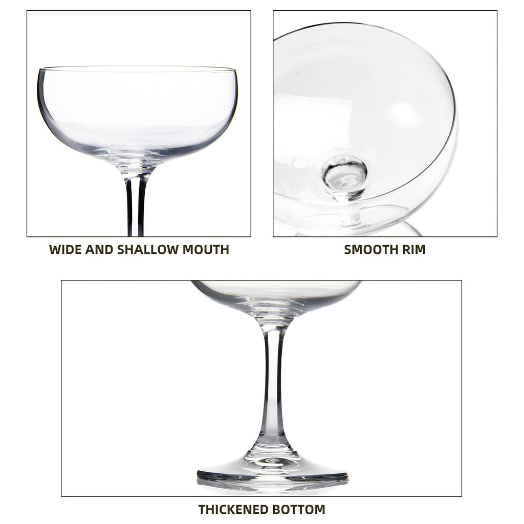 Crystal Coupe Glasses Set of 6 B251269