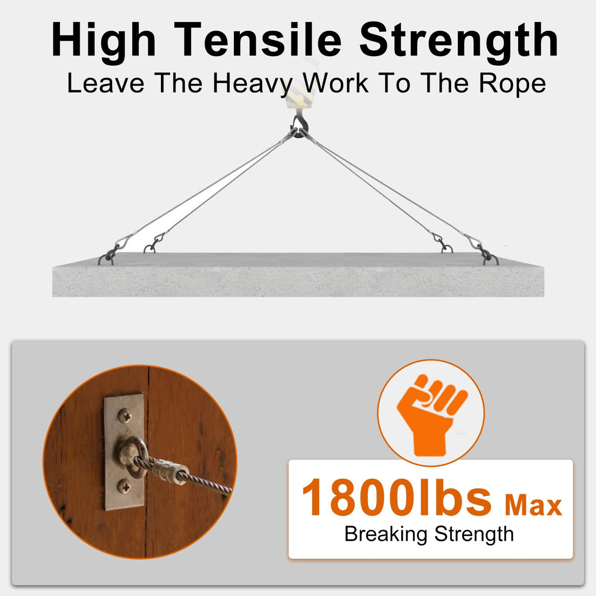 1/8 Stainless Steel Cable 200ft T316 Wire Rope with 8" Cutter E92097