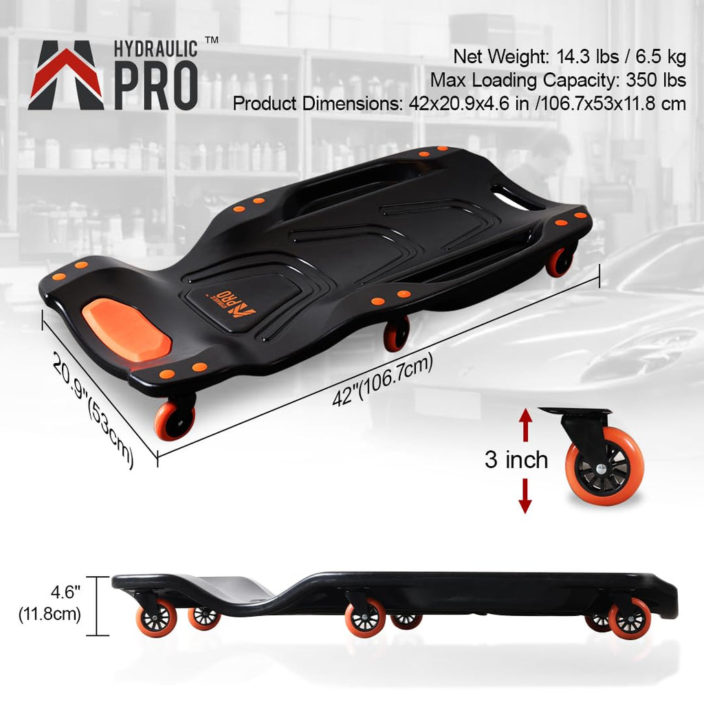 42" 350 LBS Mechanic Creeper with 6 Wheels H4197