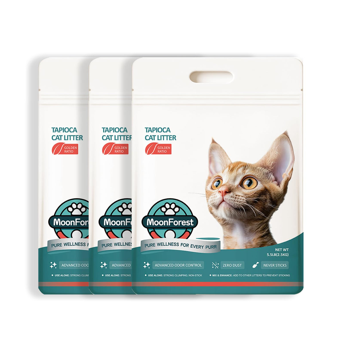 Cassava Cat Litter Odor Control Dust-Free Clumping Q411