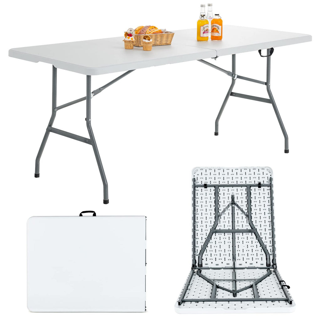 6ft White Folding Table Y1002