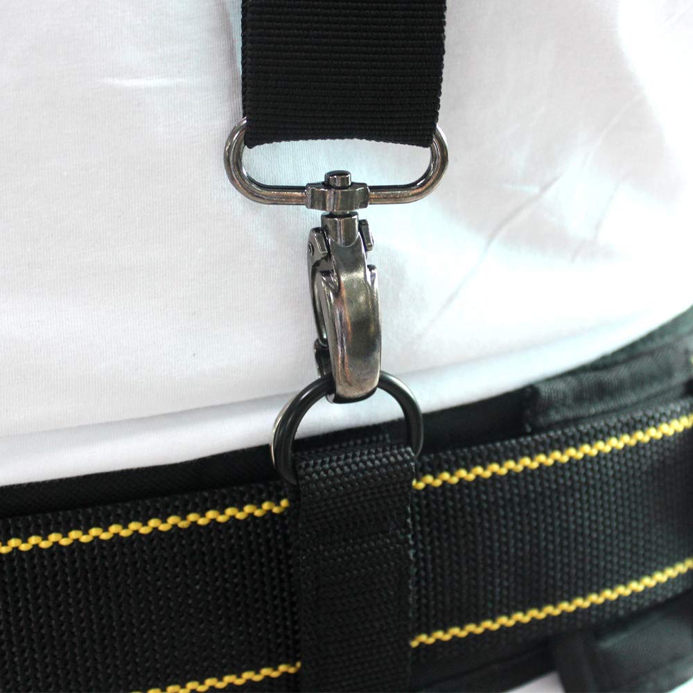 2-Inch Padded Tool Belt with 4 D-Rings Heavy Duty Double Metal Roller Buckle X121327