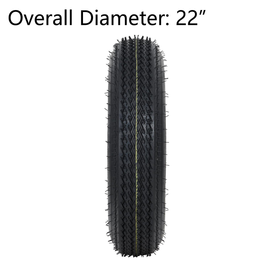 2-Pack Trailer Tires on Rims 5.30-12 4 Lug White Wheels M631