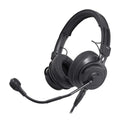 Black Broadcast Stereo Headset with Boom Microphone X947135