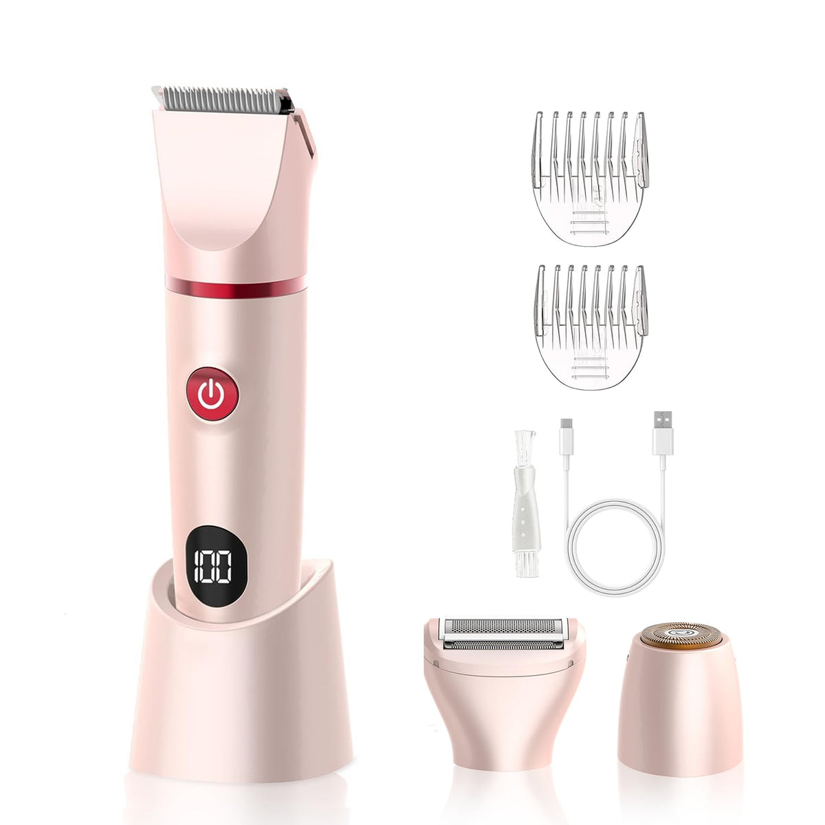 3-in-1 Rechargeable Waterproof Bikini Trimmer J859255