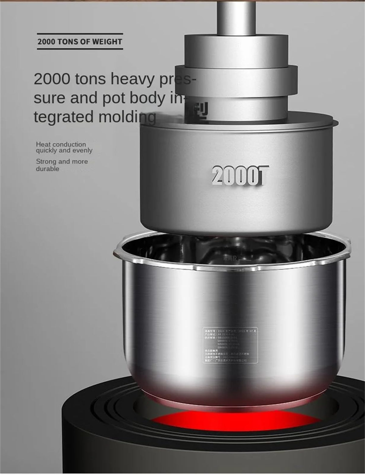 304 Stainless Steel 3L Pressure Cooker U65104