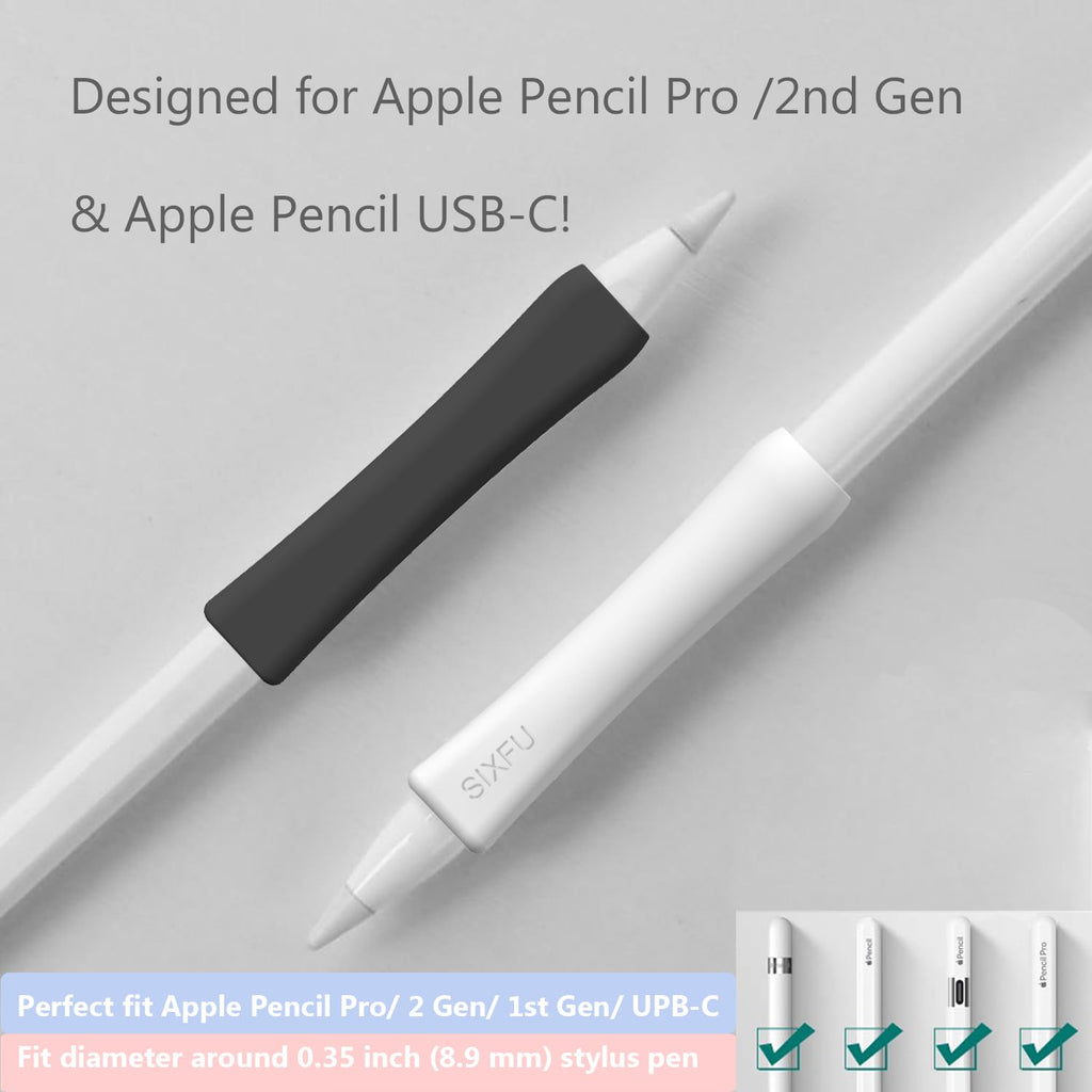 Black White 2 PCS Stylus Pen Grip I850