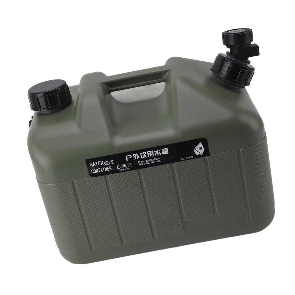 10L Green Camping Water Container with Faucet A42586