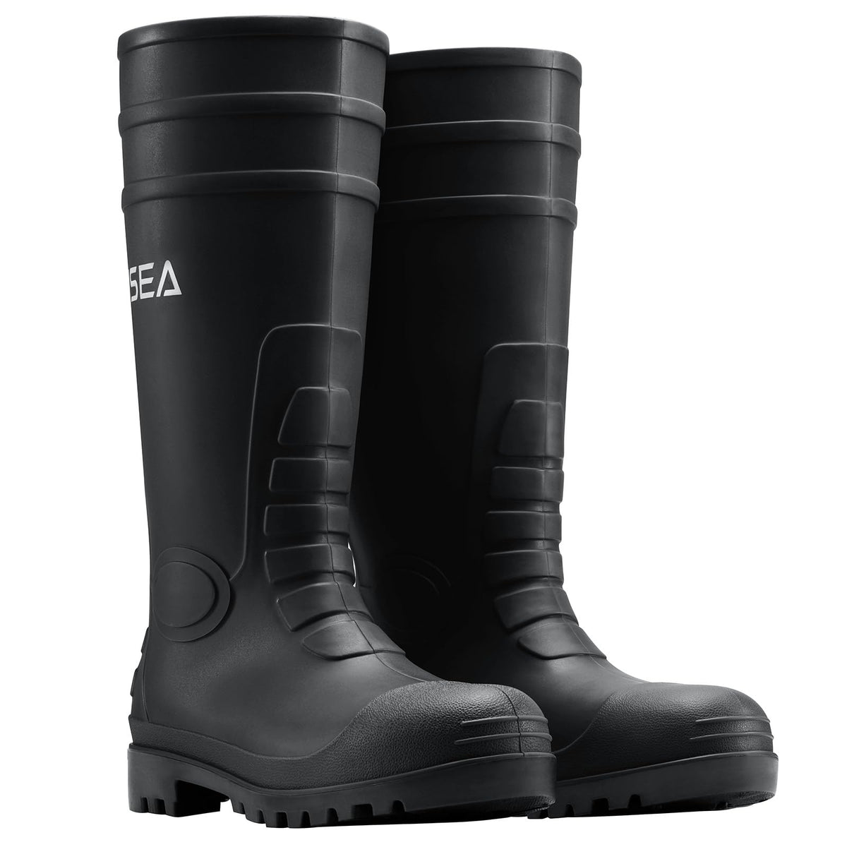 Men's Steel-Toe Waterproof Rubber Rain Boots G1387