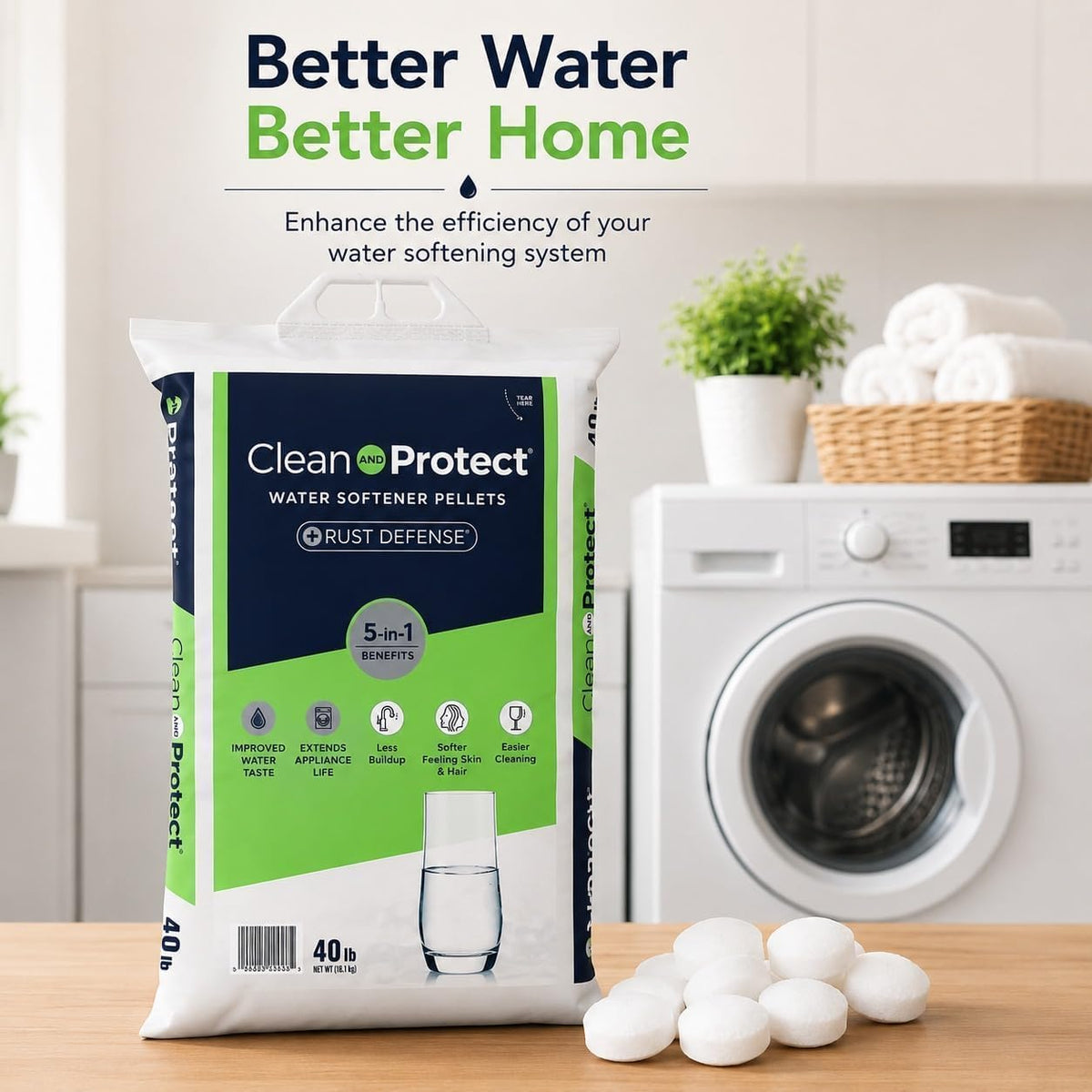 Water Softener Salt 40 lb Crystal X17635