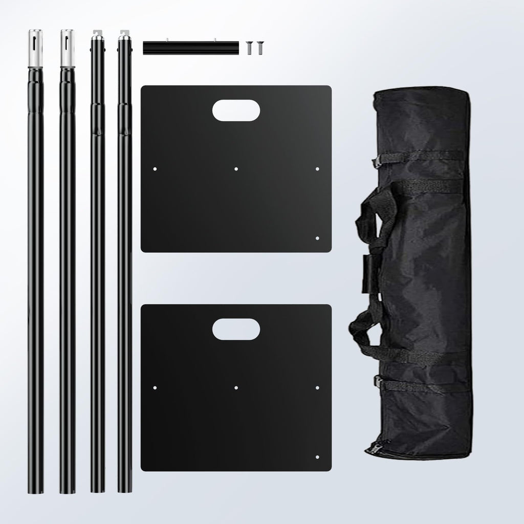 8ftx10ft Adjustable Heavy Duty Black Pipe and Drape Backdrop Stand U550250