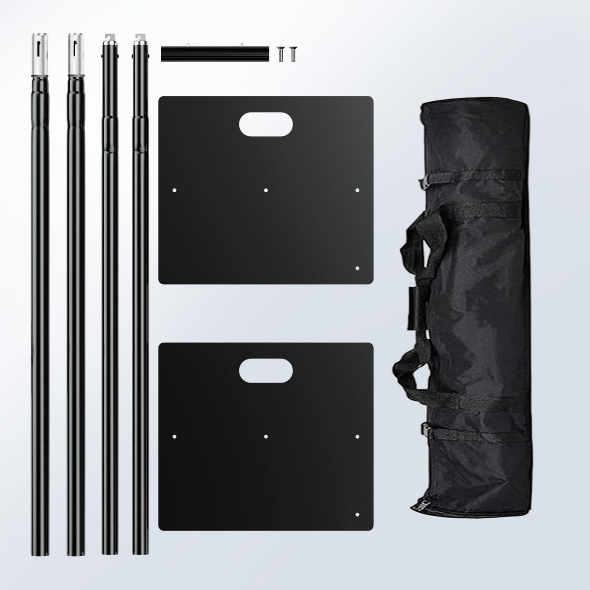 8ftx10ft Adjustable Heavy Duty Black Pipe and Drape Backdrop Stand U550250