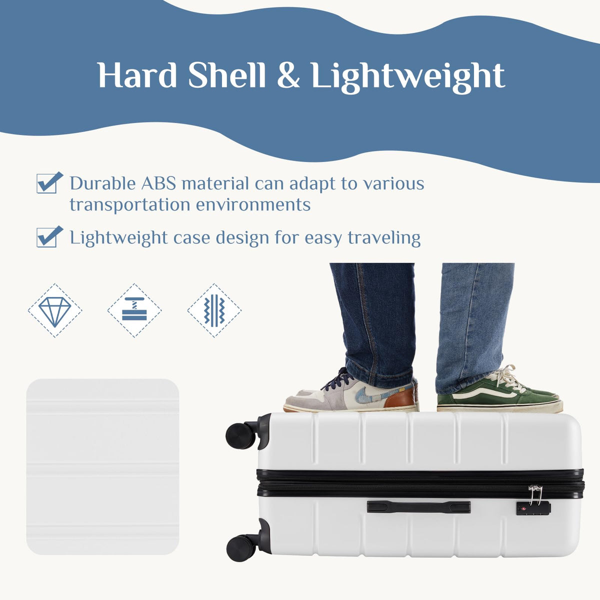 20 Inch Expandable Hardside Spinner Luggage with TSA Lock Q14191