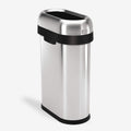 50 Liter Brushed Stainless Steel Open Top Trash Can Z6927