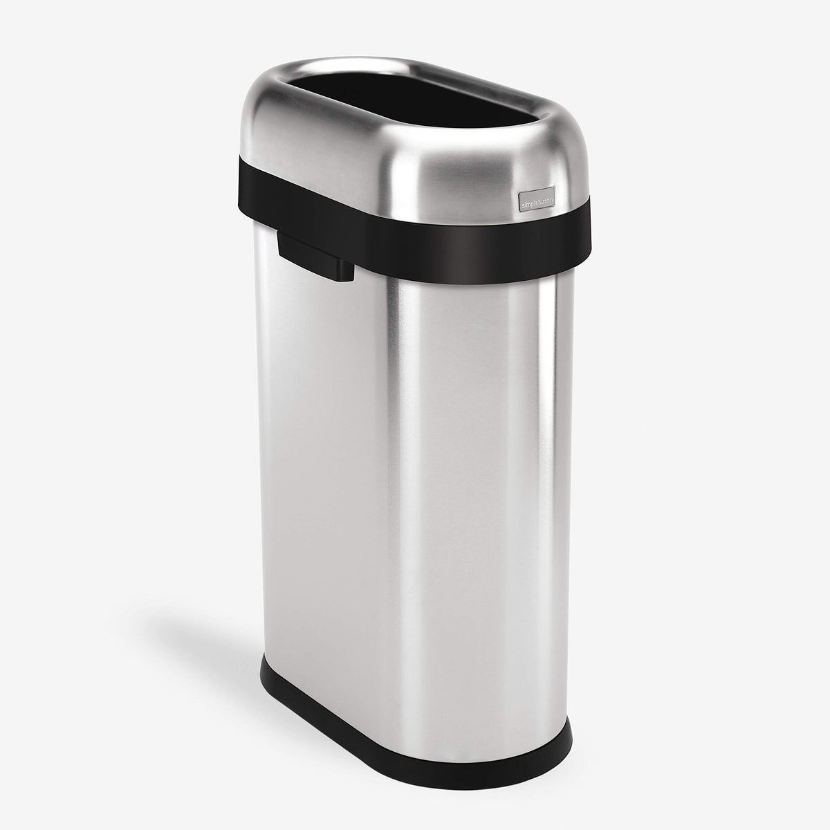 50 Liter Brushed Stainless Steel Open Top Trash Can Z6927