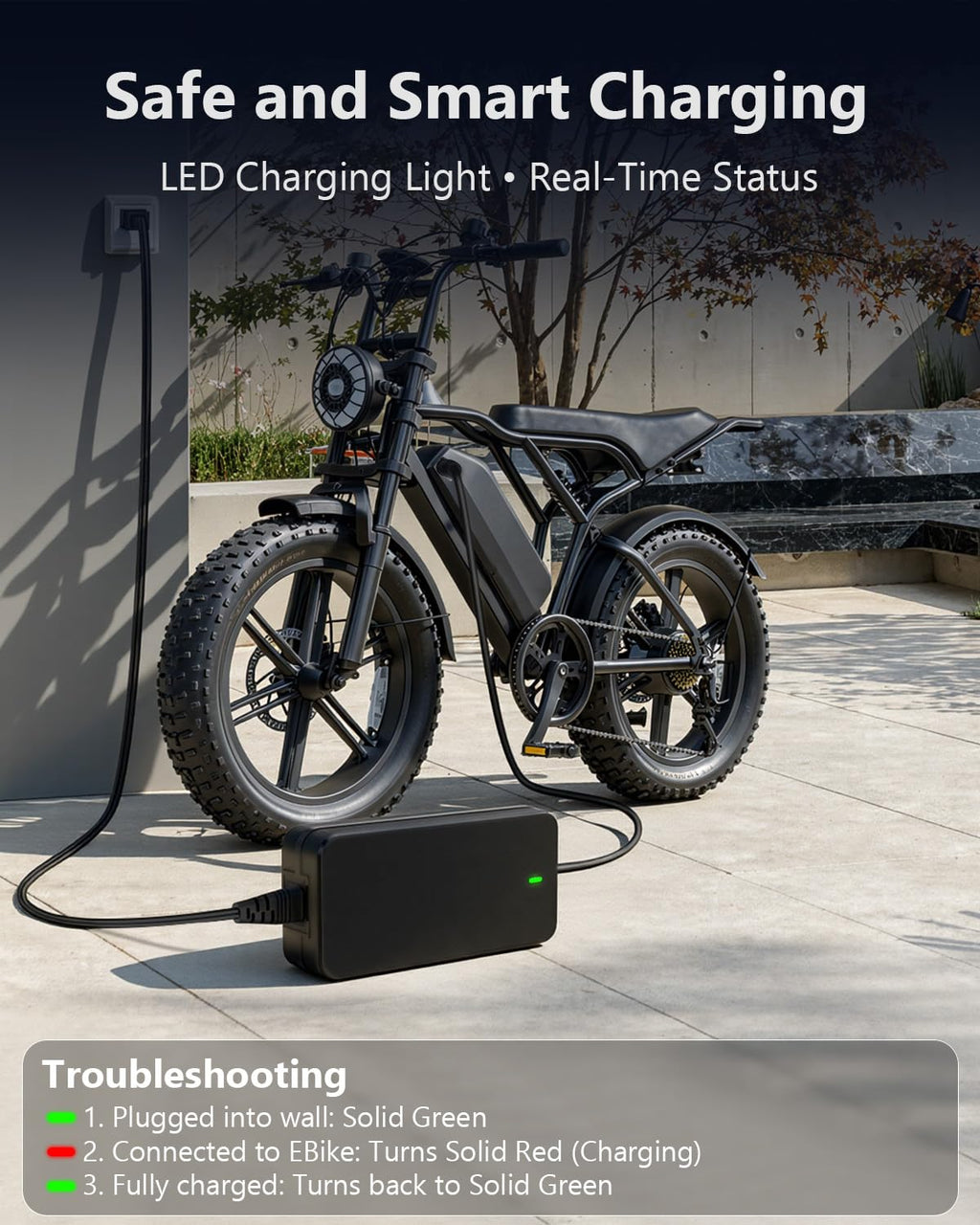 54.6V 3A ebike Charger for 48V Lithium Batteries J24005