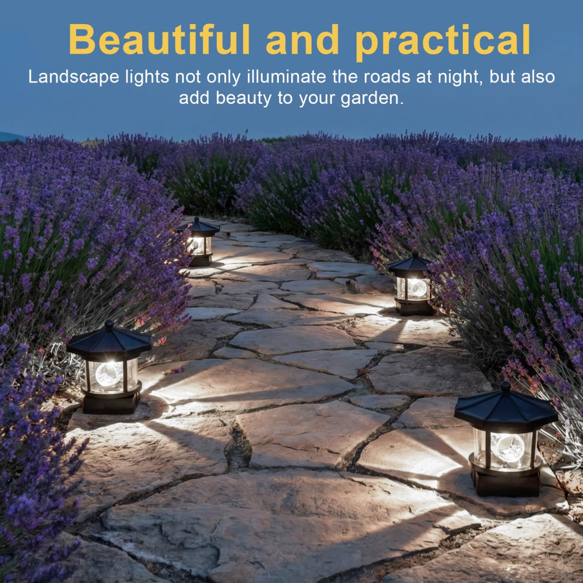 Solar LED Lighthouse Waterproof Garden Lights U7312