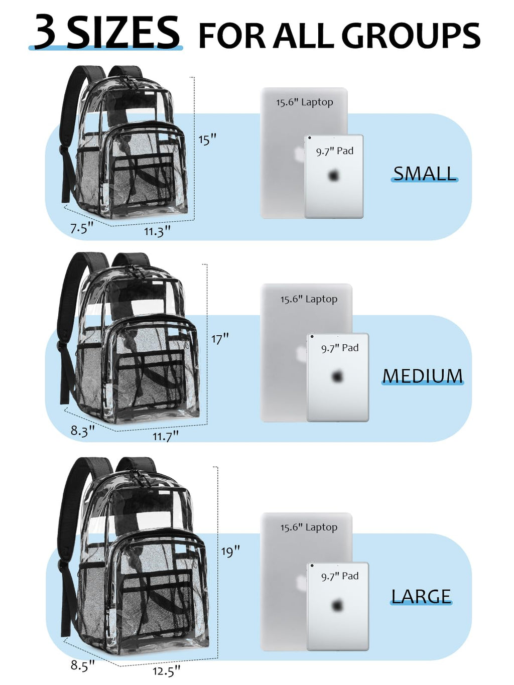 Heavy Duty Clear Backpack A760