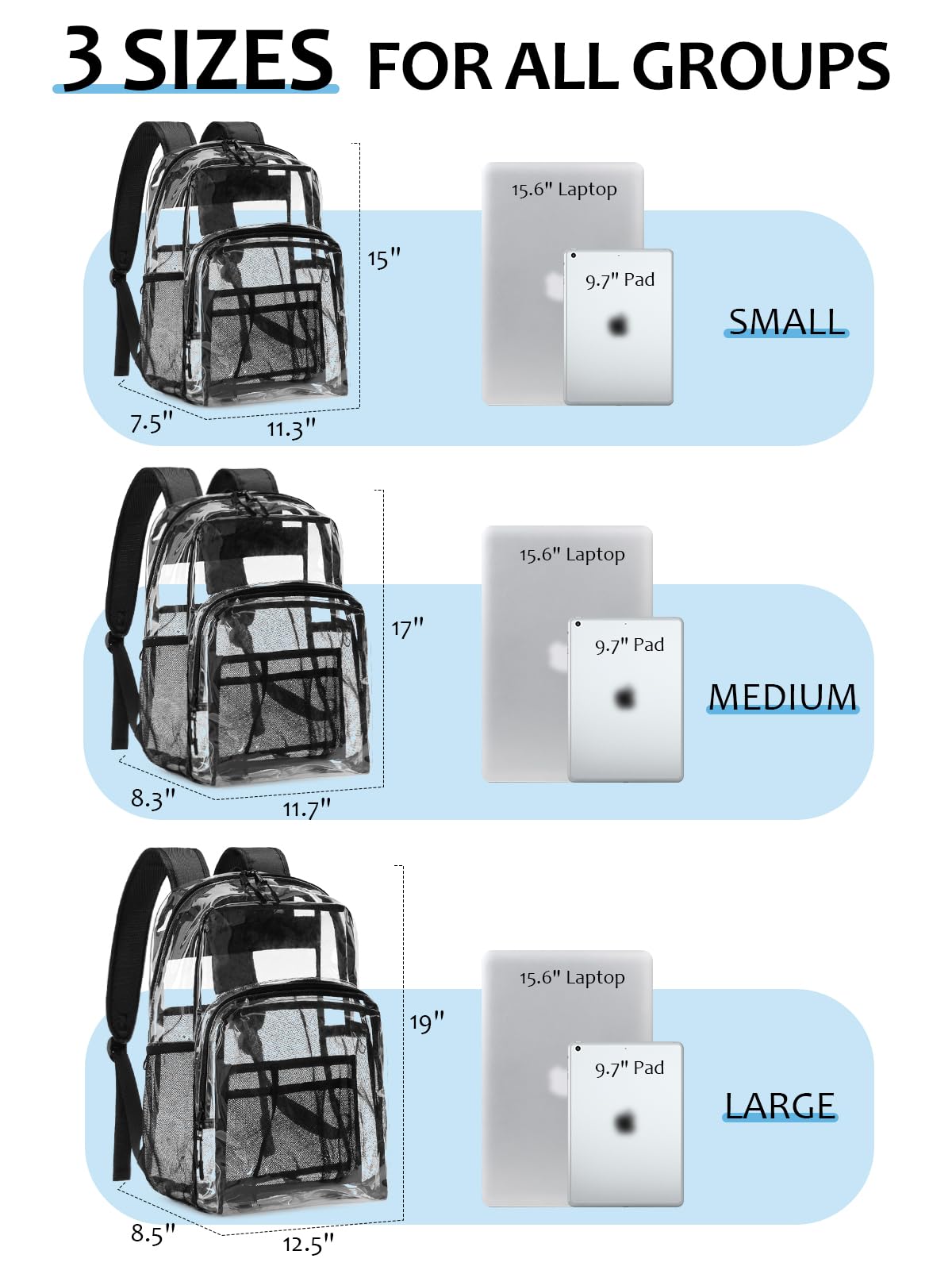 Heavy Duty Clear Backpack A760