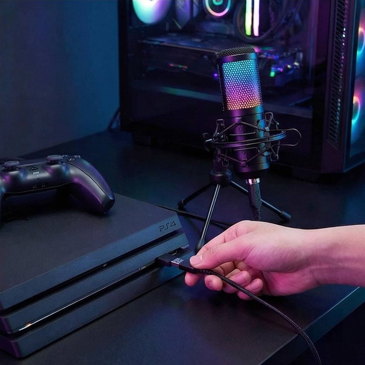 USB Condenser Gaming Mic with Shock Mount O757876