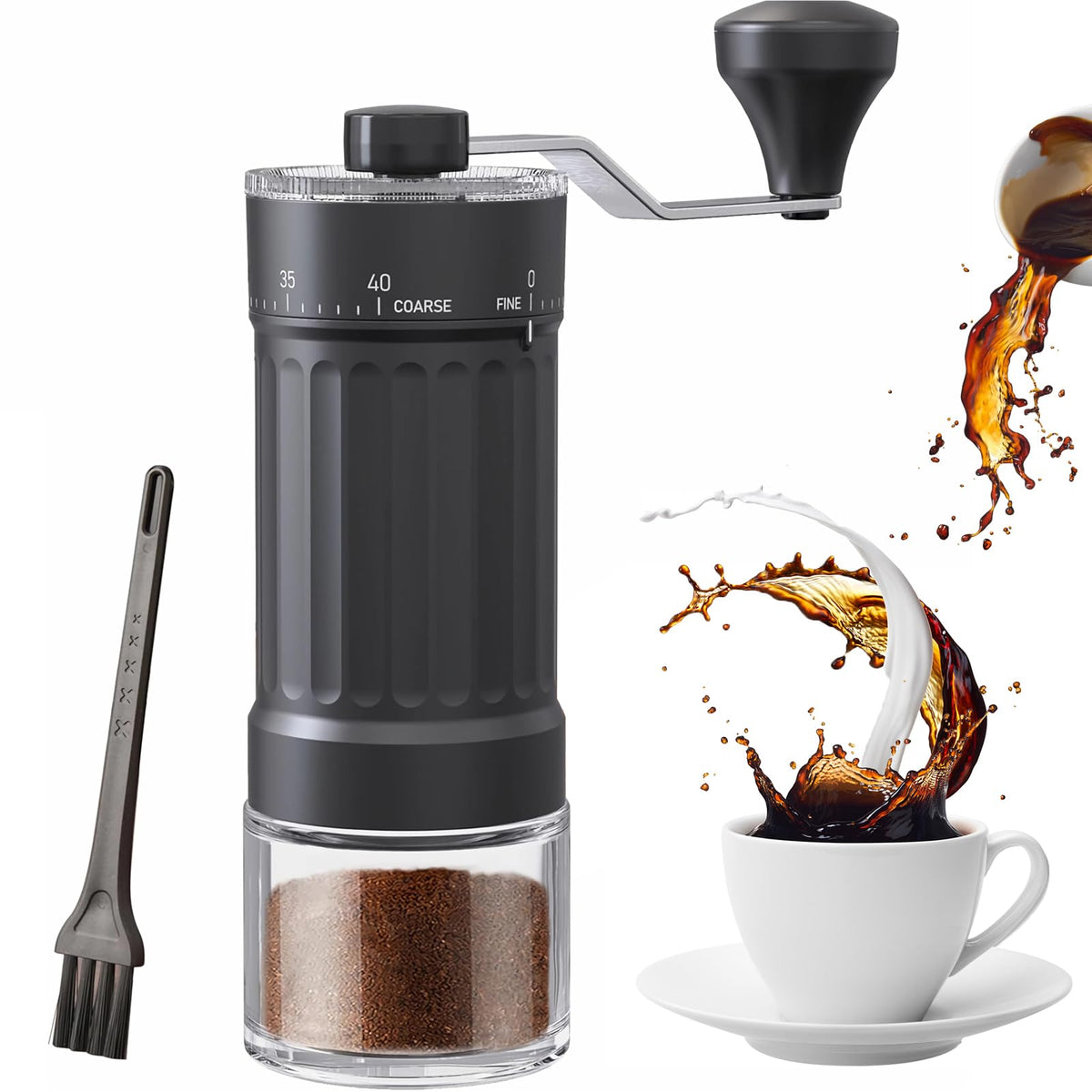 Manual Coffee Grinder with Ceramic Conical Burr Y321