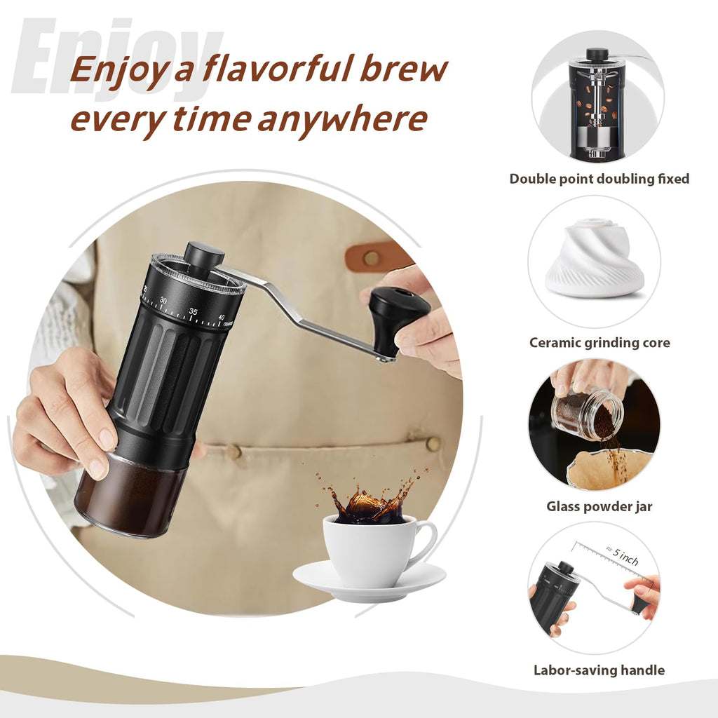 Manual Coffee Grinder with Ceramic Conical Burr Y321