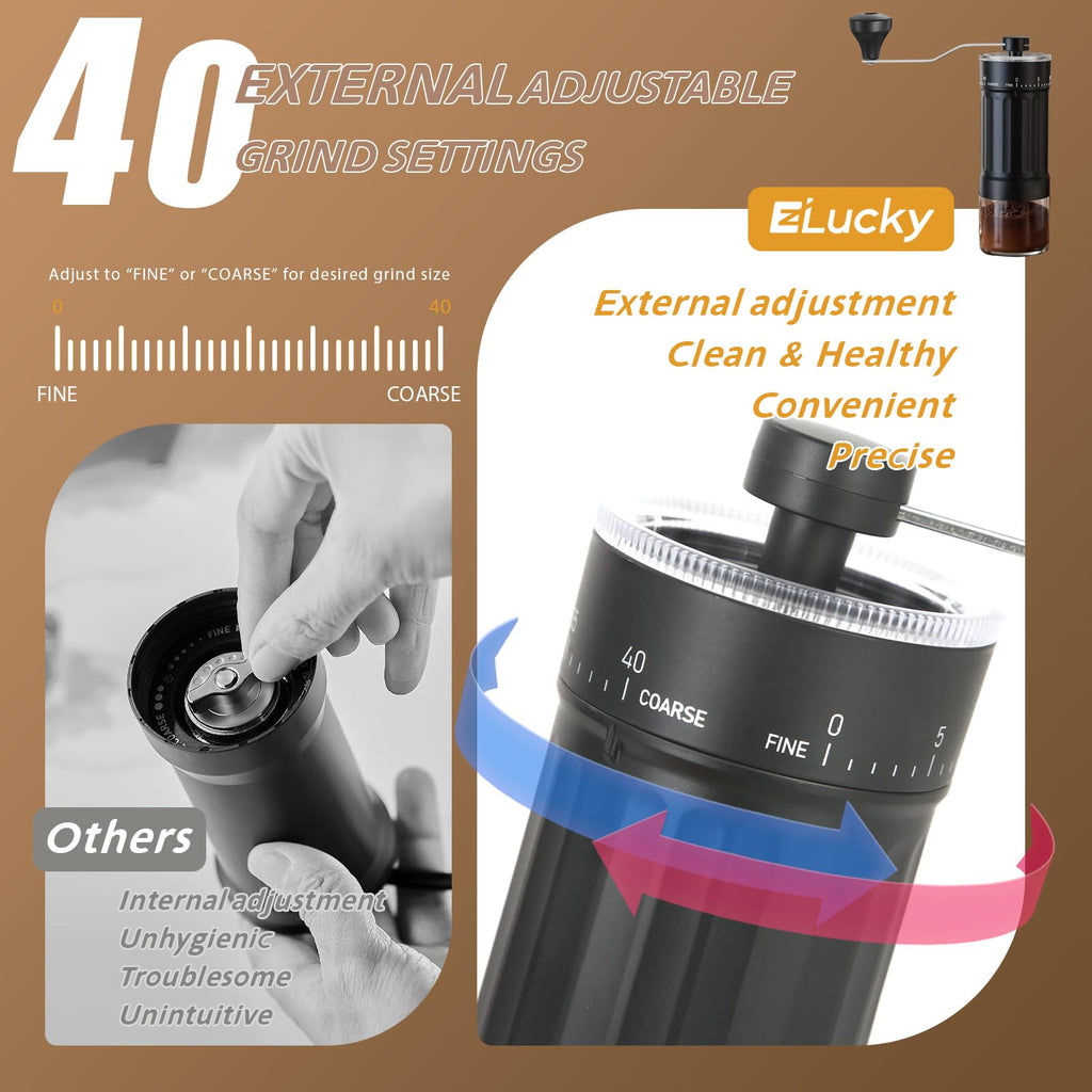 Manual Coffee Grinder with Ceramic Conical Burr Y321