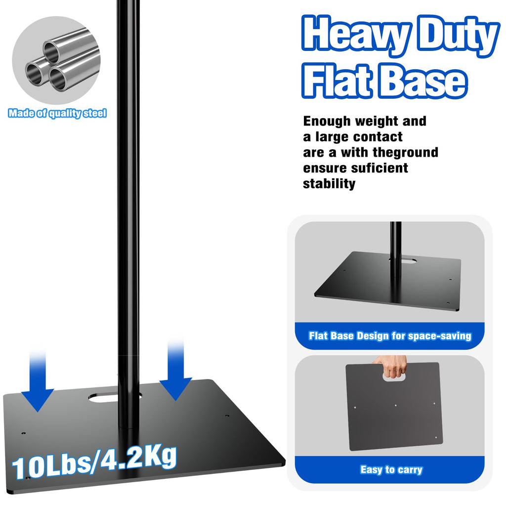 8ftx10ft Adjustable Heavy Duty Black Pipe and Drape Backdrop Stand U550250