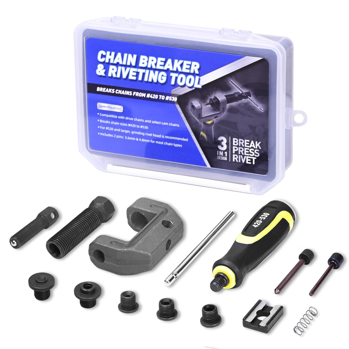 14 Pc Motorcycle Chain Breaker Tool Kit F413