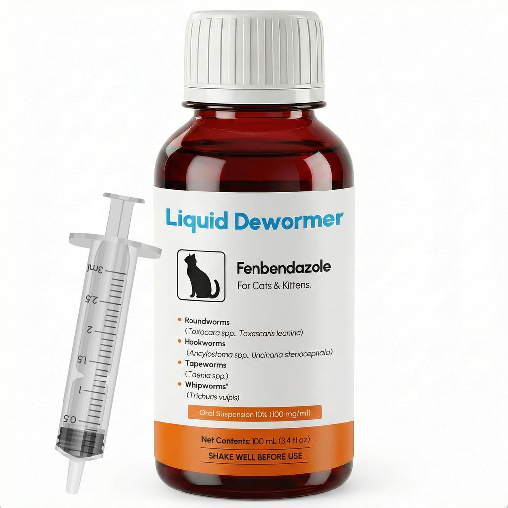 Liquid Fenbendazole Dewormer for Cats & Kittens 100ml A527