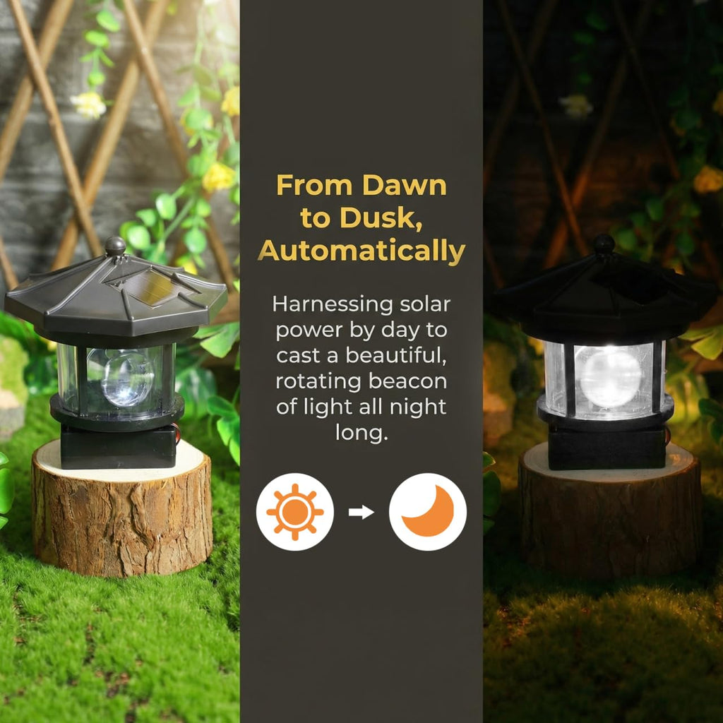 Solar LED Lighthouse Waterproof Garden Lights U7312