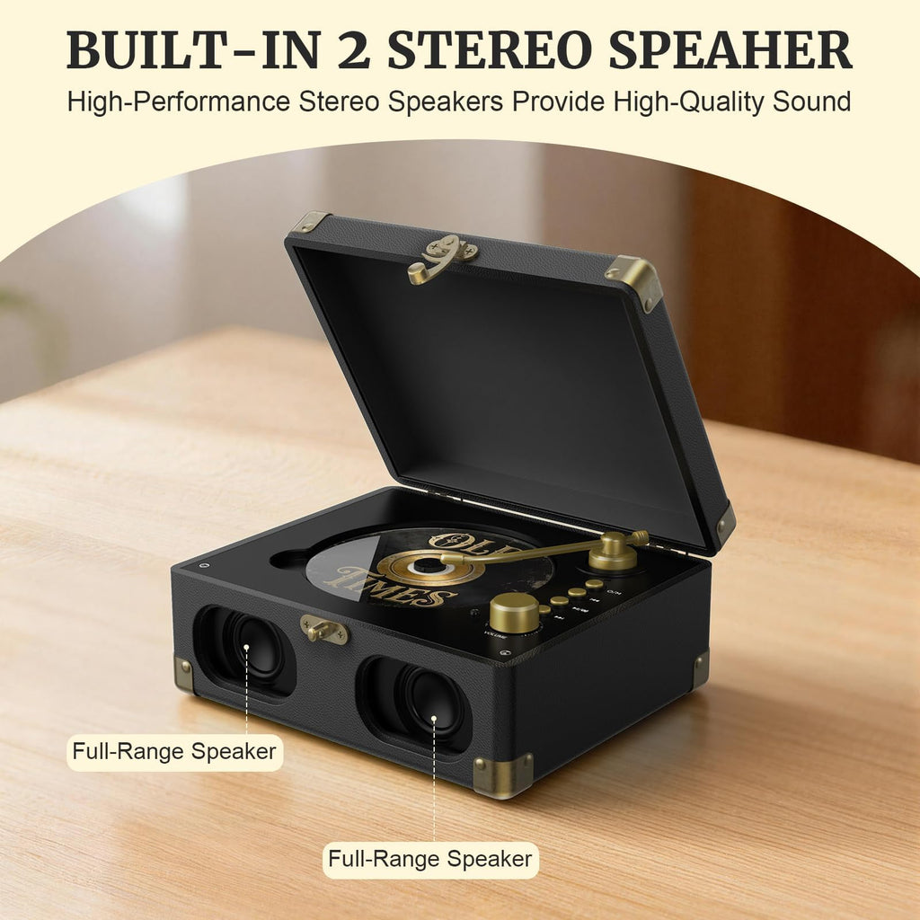 Black Portable CD Player with Speakers, Bluetooth, Remote Control, USB Playback U85741