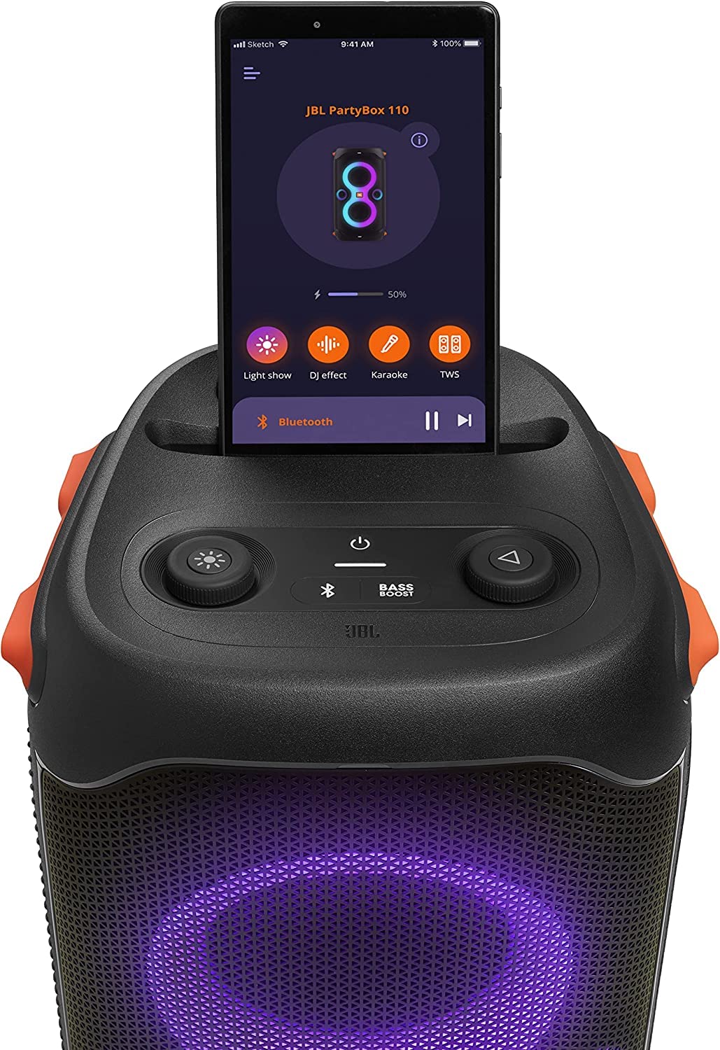 Portable Party Speaker with Built-in Lights M3020