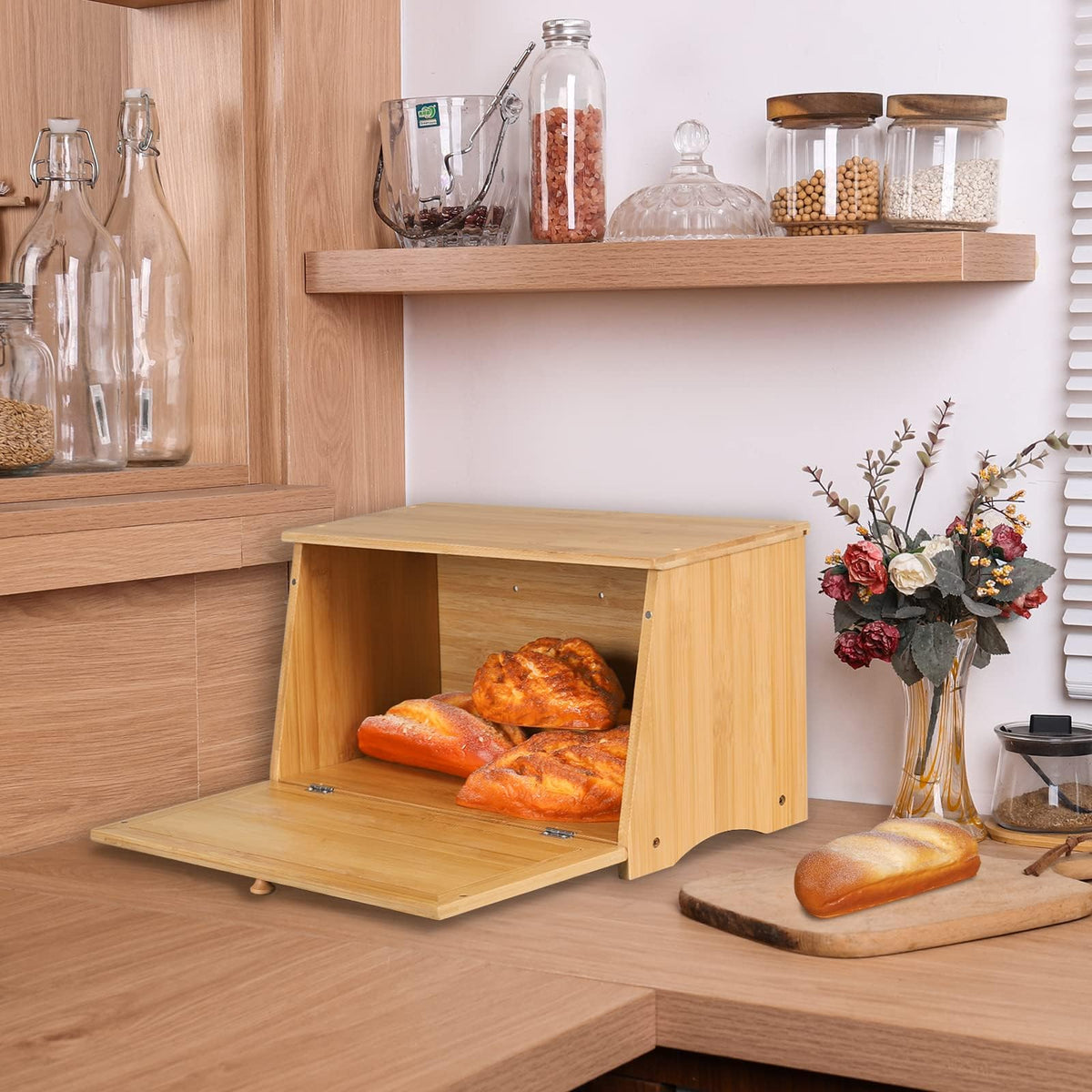 Wooden Bread Box E39925