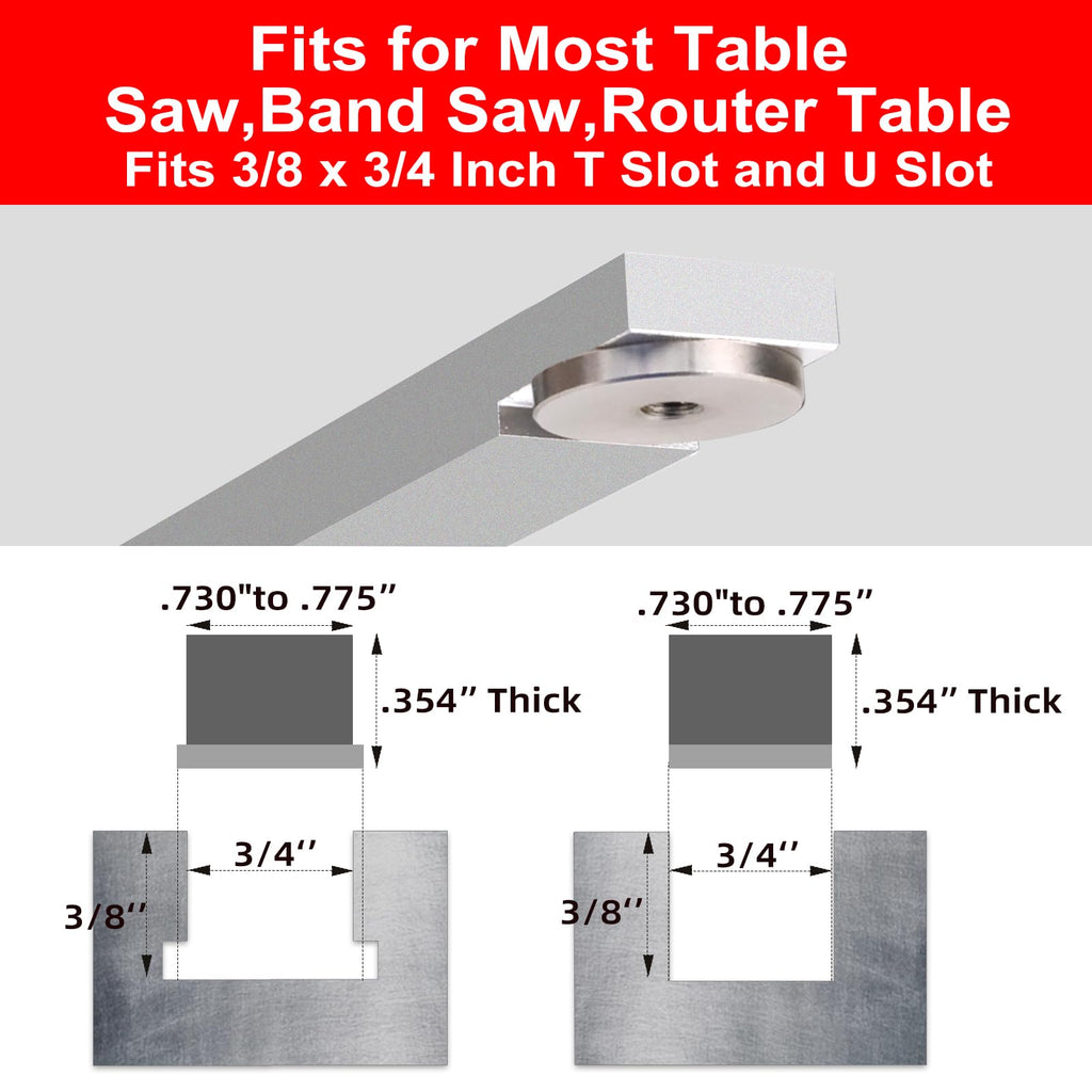 Table Saw Miter Gauge with Micro Adjust Flip Stop C2042