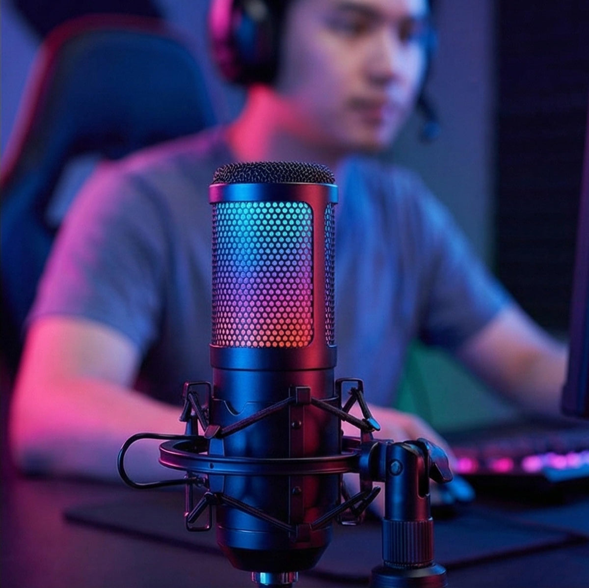 USB Condenser Gaming Mic with Shock Mount O757876