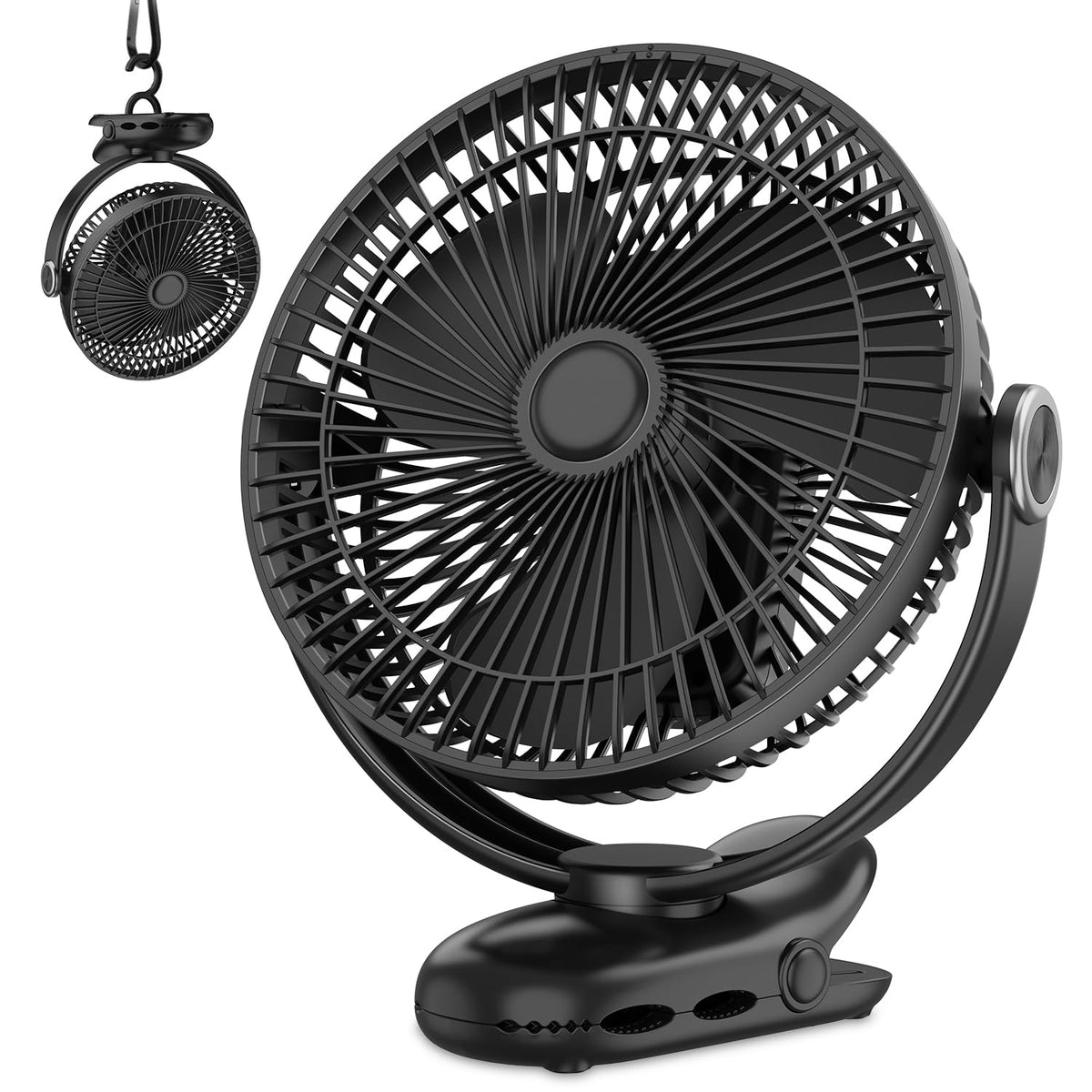 10000mAh 8-Inch Rechargeable Clip on Fan L916