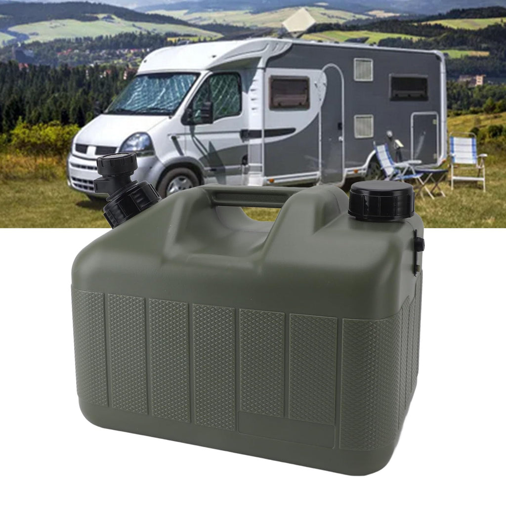 10L Green Camping Water Container with Faucet A42586